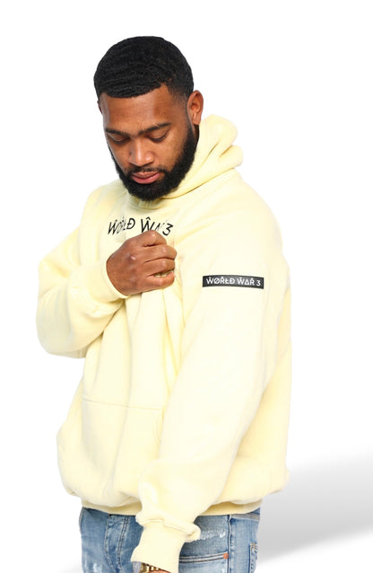 WW3 HELMET LOGO HOODIE CREAM