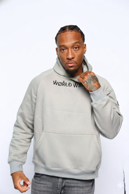 WW3 HELMET LOGO HOODIE GREY