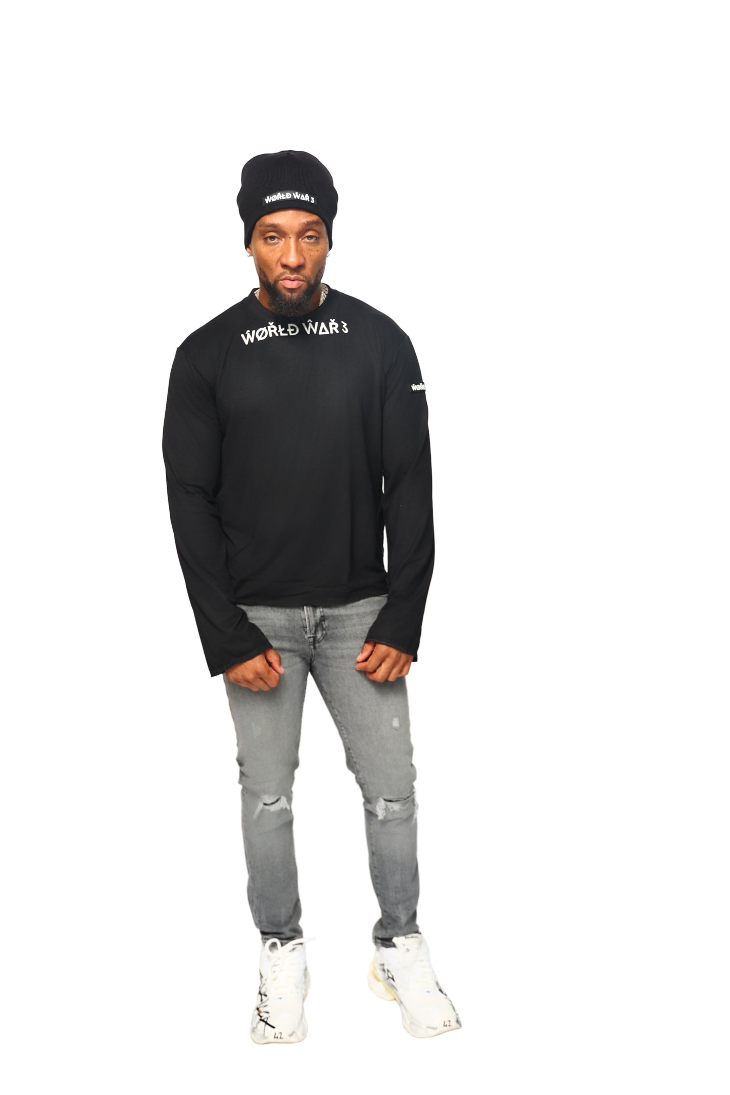 WW3 EXTENDED ARM FRONTLINE TEE BLACK