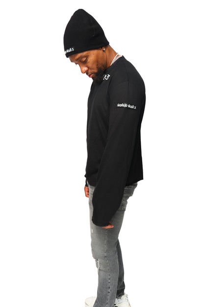 WW3 EXTENDED ARM FRONTLINE TEE BLACK