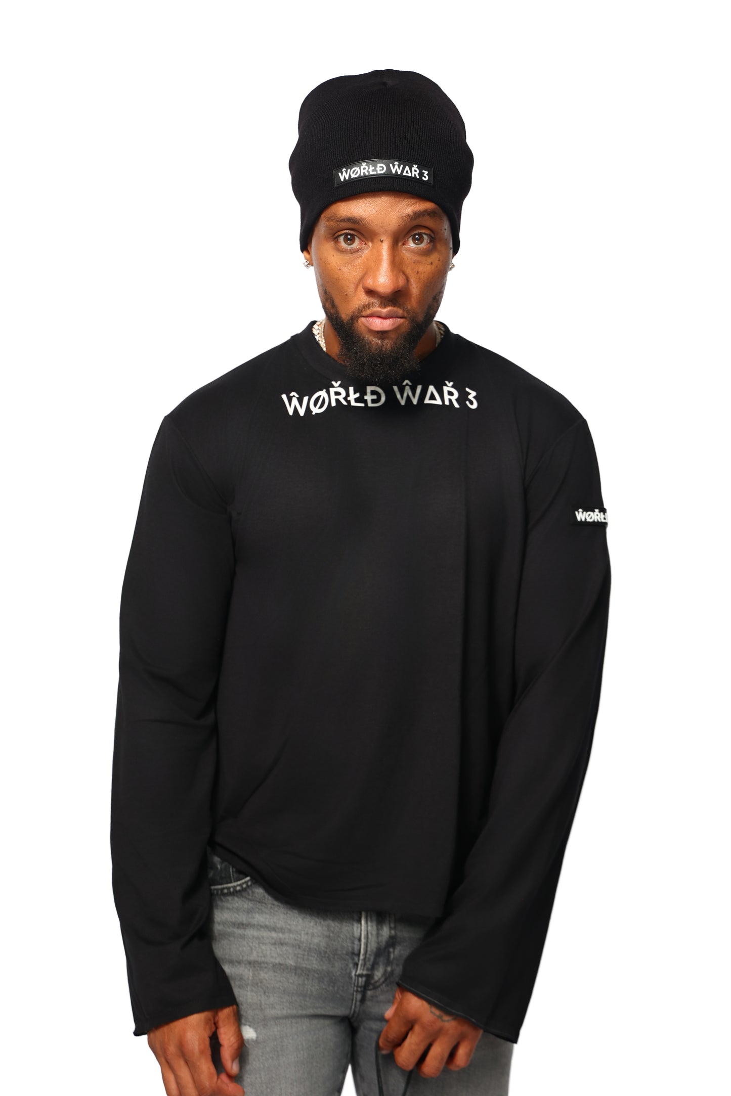 WW3 EXTENDED ARM FRONTLINE TEE BLACK