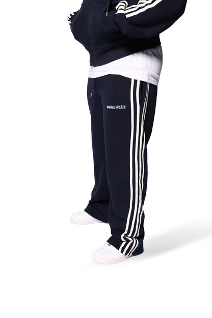 WW3 4 STRIPE JOGGING SUIT NAVY