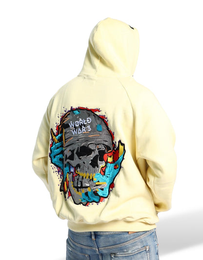 WW3 HELMET LOGO HOODIE CREAM