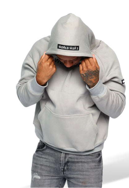WW3 HELMET LOGO HOODIE GREY