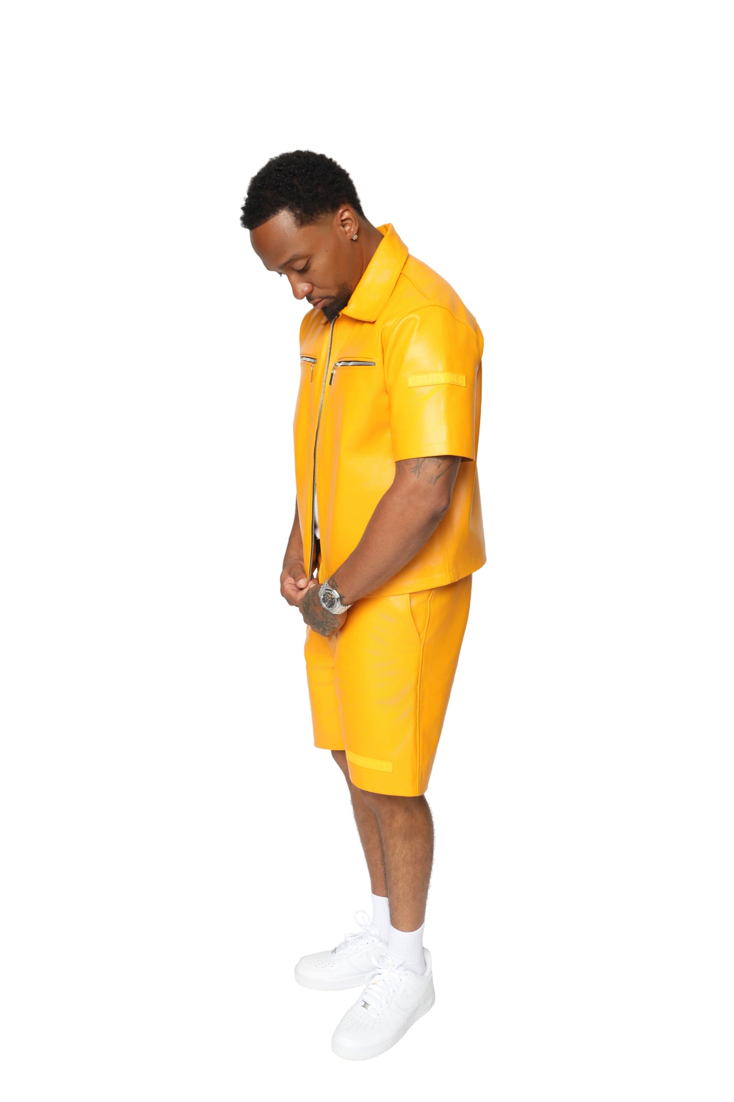 HIGH ALERT LEATHER SUIT YELLOW