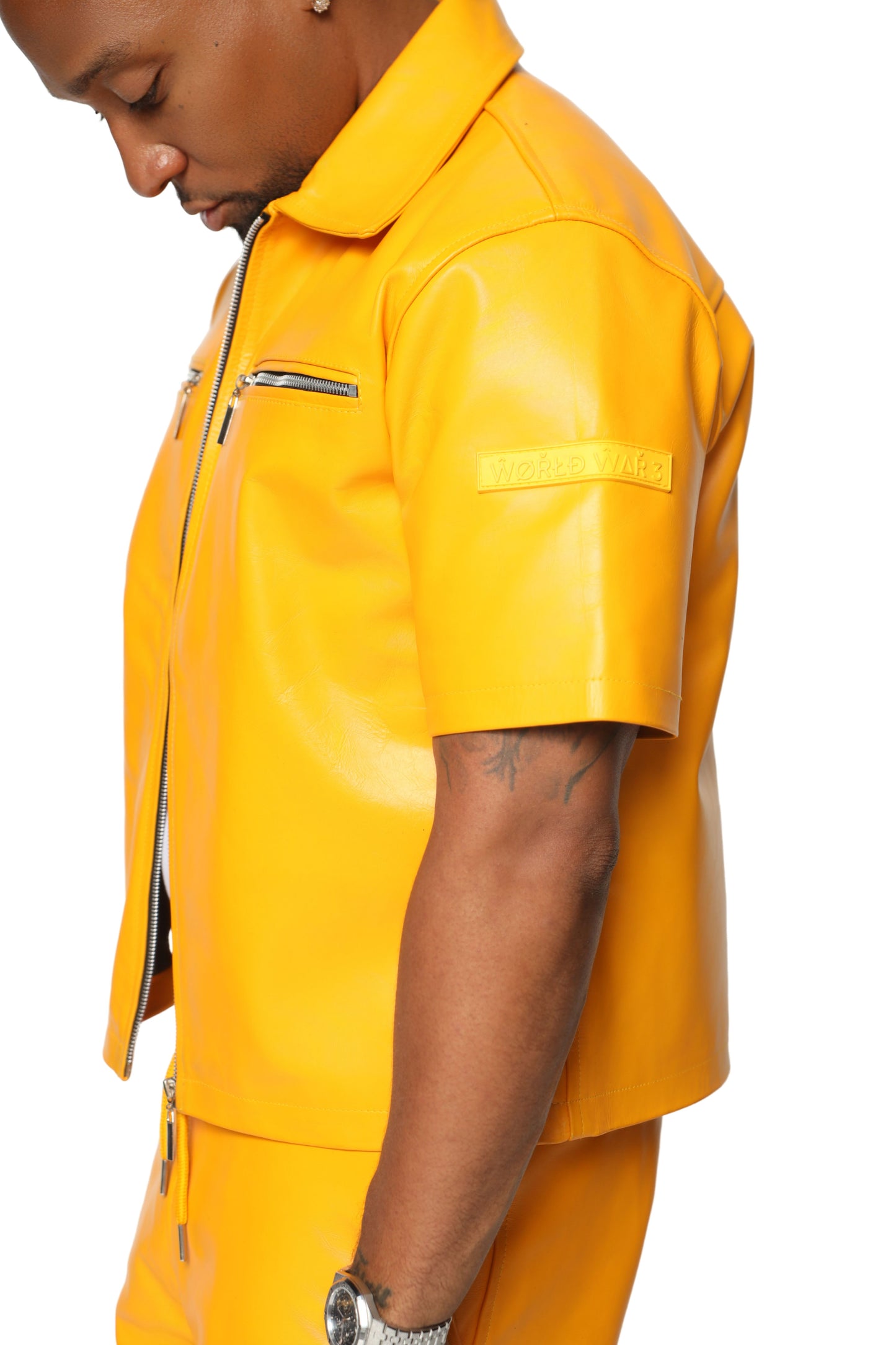 HIGH ALERT LEATHER SUIT YELLOW