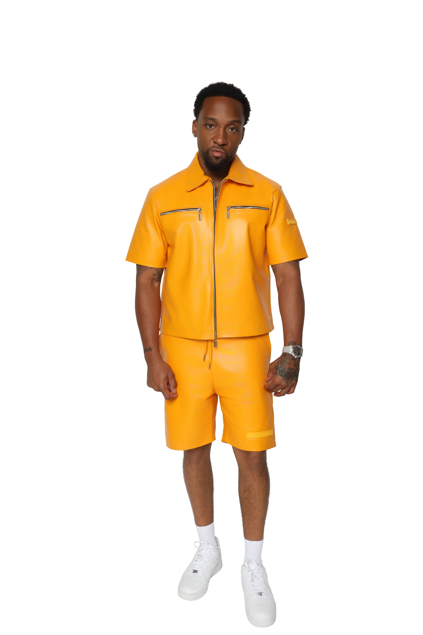 HIGH ALERT LEATHER SUIT YELLOW