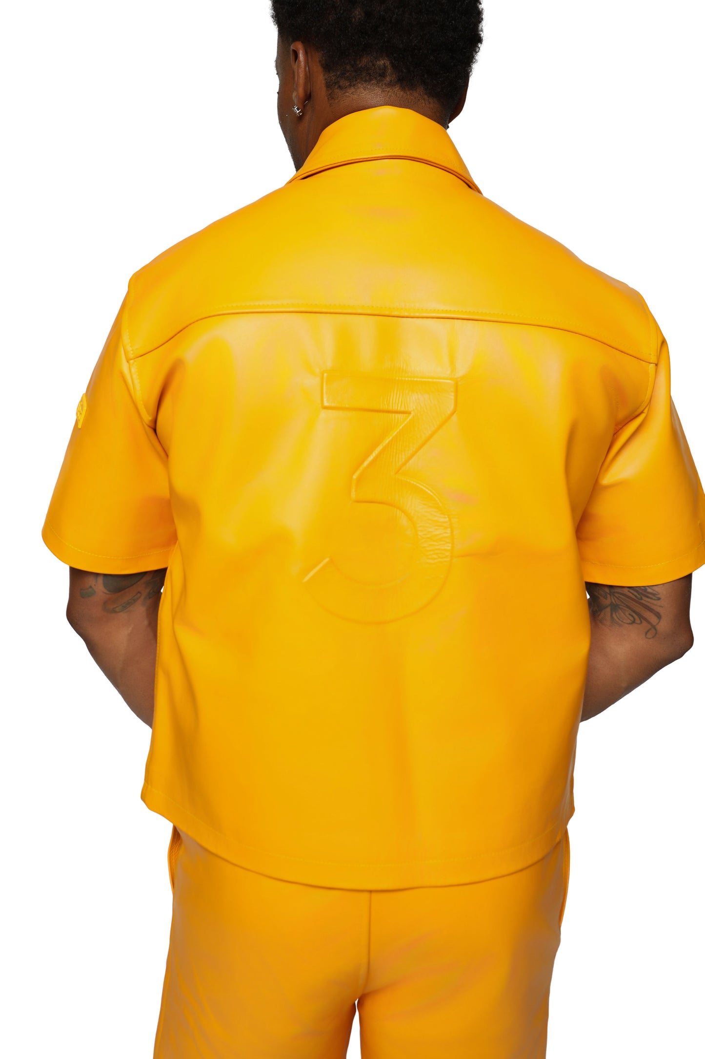 HIGH ALERT LEATHER SUIT YELLOW