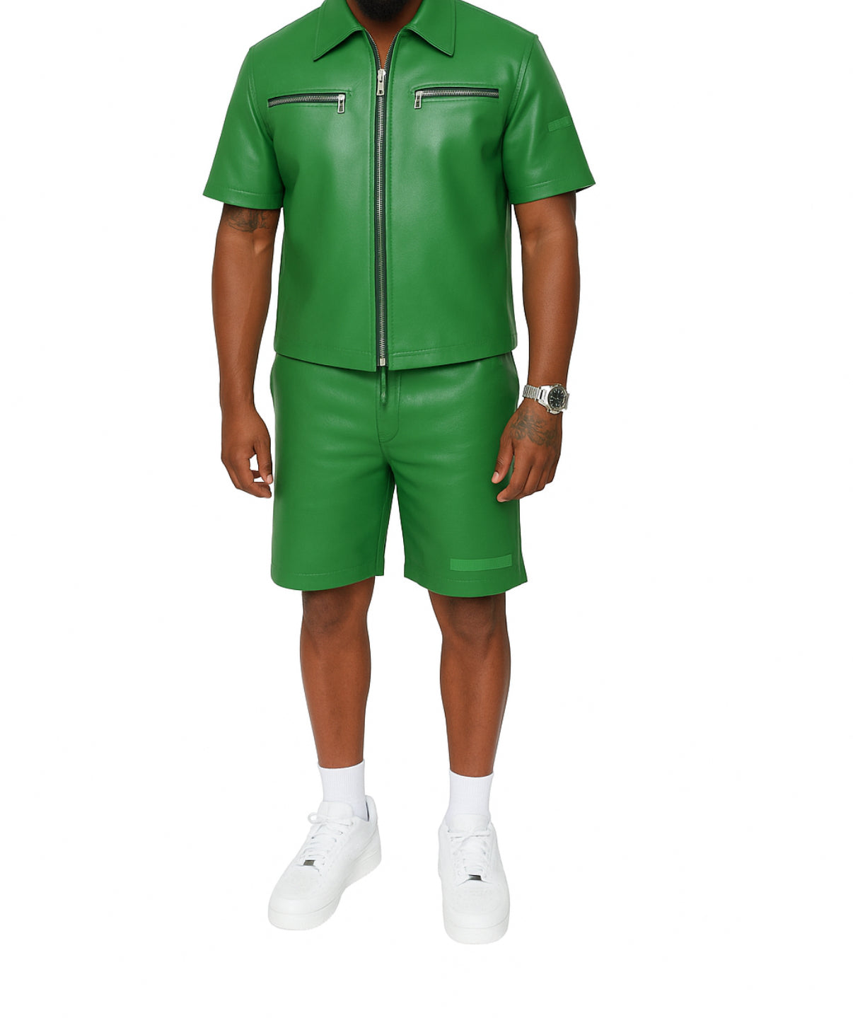 HIGH ALERT LEATHER SUIT GREEN